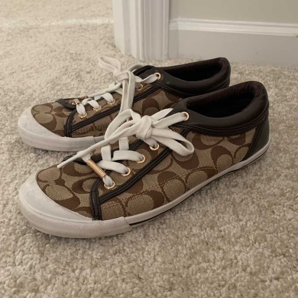 GENTLY USED Coach Brown Sneakers
